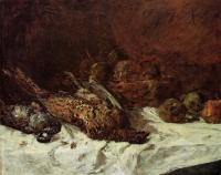 Boudin, Eugene - Still Life with Pheasant and Basket of Apples